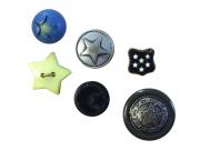 5 Pointed Star Buttons